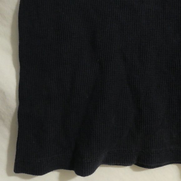 OLD NAVY | medium 7/8 | Long Sleeve Navy Blue Waffle Knit Crew Neck Shirt | NWOT - Picture 6 of 15